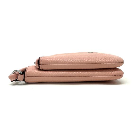Coach Double Zip Wallet in Light Pink Leather C5610 - Picture 6 of 9